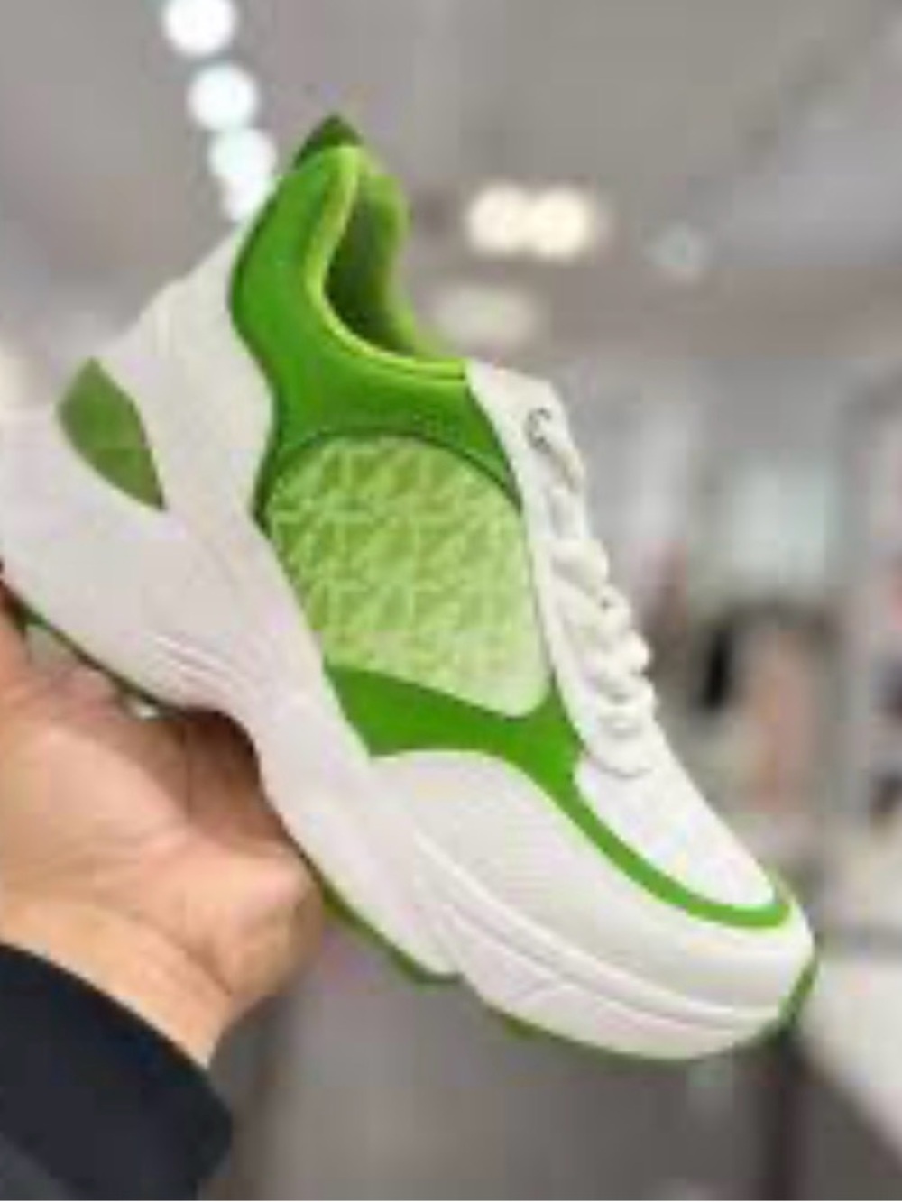 Michael Kors Women’s White & Green Logo Chunky Sneakers - Picture 6 of 6